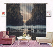 3D Landscape Peak Cliff Rock Sea Cloud Curtains and Drapes GD 4237- Jess Art Decoration