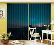 3D Landscape Night Peak Stars Sky Curtains and Drapes GD 4293- Jess Art Decoration
