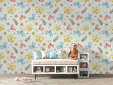 3D Hand Sketching Floral Butterfly Insect Wall Mural Wallpaper LXL 1426- Jess Art Decoration