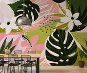 3D Vintage Tropical Leaf Floral Wall Mural Wallpaper GD 246- Jess Art Decoration