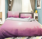 3D Purple Foggy Cityscape Quilt Cover Set Bedding Set Duvet Cover Pillowcases LXL 263- Jess Art Decoration