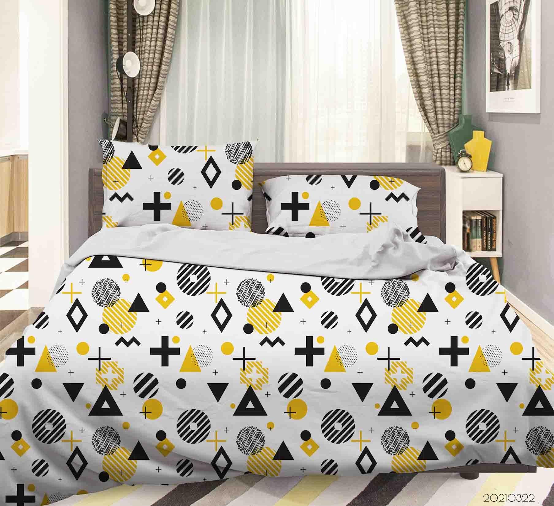 3D Abstract Geometric Pattern Quilt Cover Set Bedding Set Duvet Cover Pillowcases 121- Jess Art Decoration