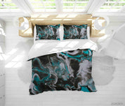 3D Abstract Green Marble Texture Quilt Cover Set Bedding Set Duvet Cover Pillowcases 72- Jess Art Decoration