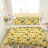 3D Cartoon Animal Pattern Quilt Cover Set Bedding Set Duvet Cover Pillowcases WJ 6429- Jess Art Decoration