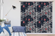 3D Abstract Wave Floral Pattern Curtains and Drapes GD 3165- Jess Art Decoration