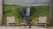 3D Green Mountain Waterfall Landscape Wall Mural Wallpaper LQH 232- Jess Art Decoration