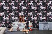 3D Hand Drawn Space Unicorn Wall Mural Wallpaper LQH 450- Jess Art Decoration