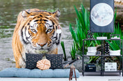 3D Lake Green Leaf Tiger Wall Mural Wallpaper LQH 660- Jess Art Decoration
