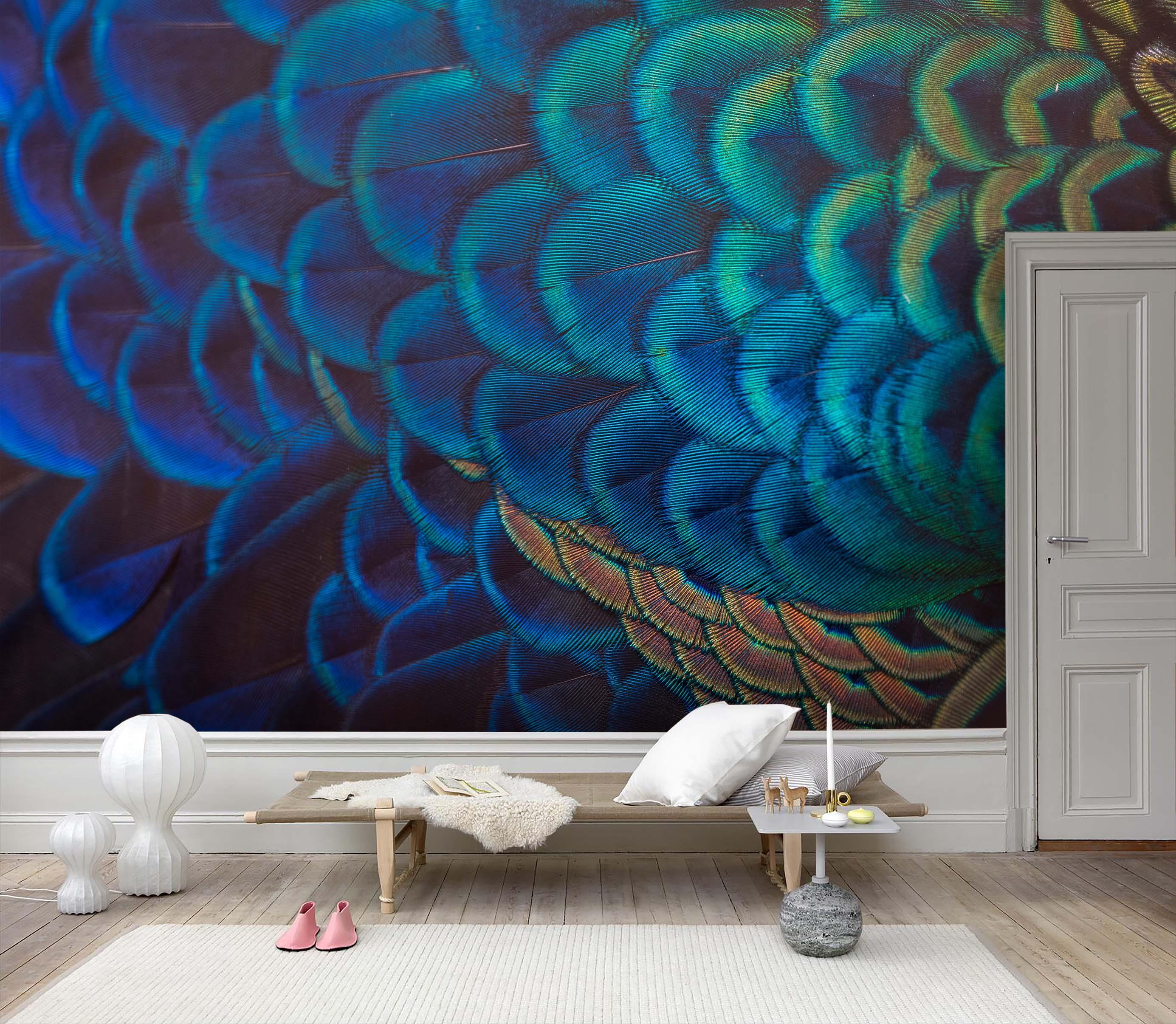 3D Color Feather Art  Wall Mural Wallpaper 151- Jess Art Decoration
