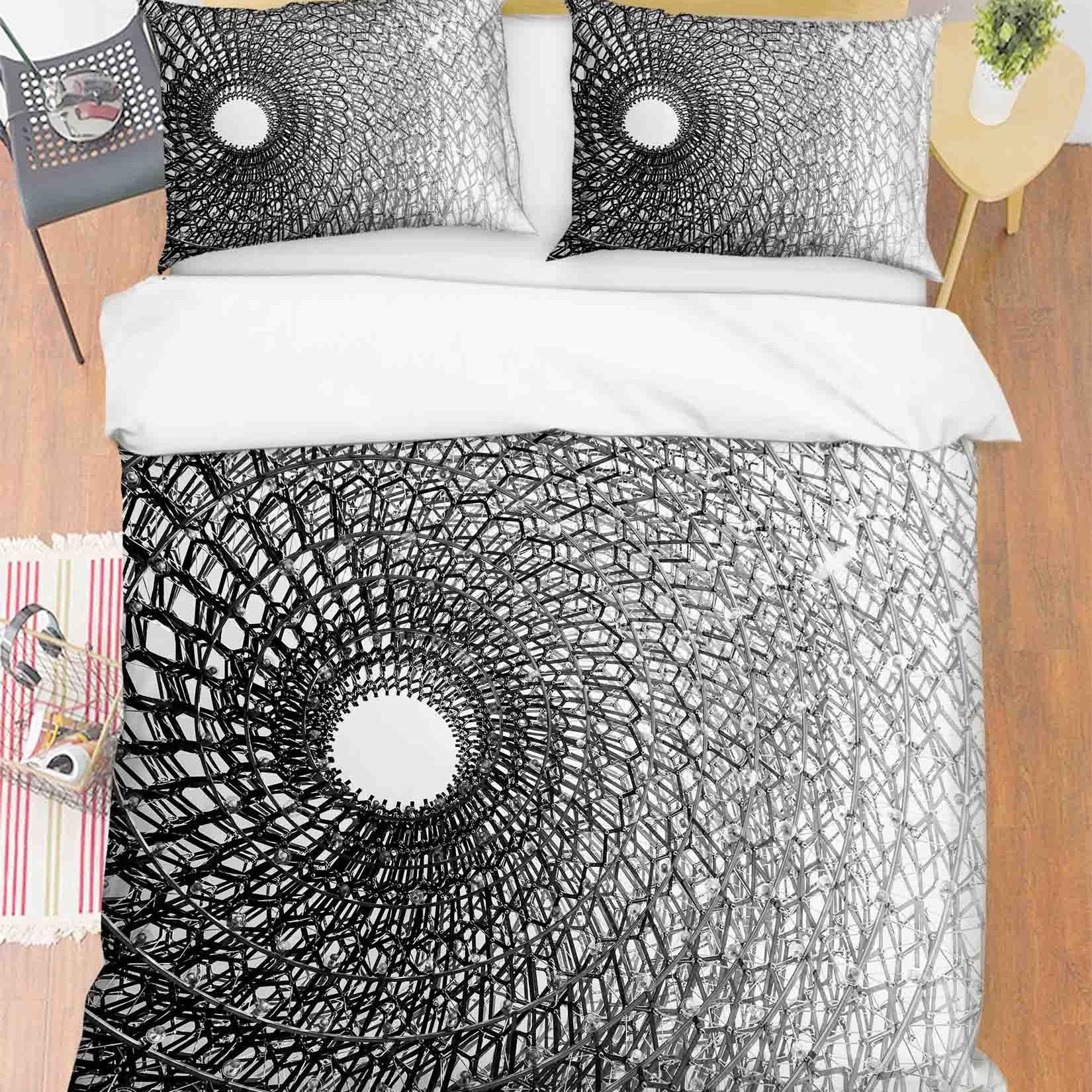 3D Abstract Geometry Grey Quilt Cover Set Bedding Set Duvet Cover Pillowcases 15- Jess Art Decoration
