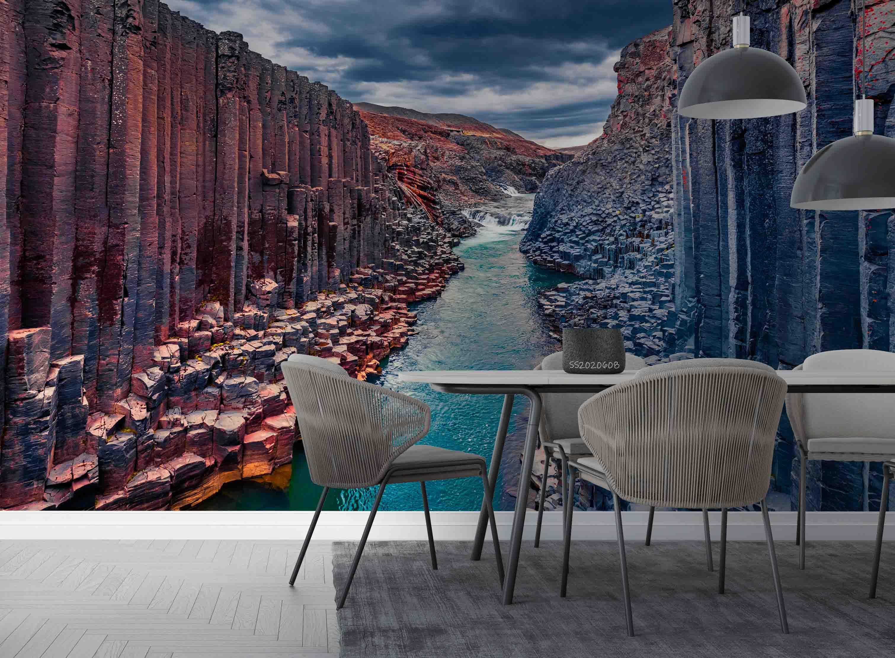 3D Summer Studlagil Canyon River Landscape Wall Mural Wallpaper GD 432- Jess Art Decoration