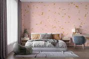3D Pink Golden Spots Pattern Seamless Wall Mural Wallpaper SWW3667- Jess Art Decoration