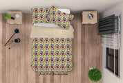 3D Watercolor Red Yellow Floral Quilt Cover Set Bedding Set Duvet Cover Pillowcases 46- Jess Art Decoration