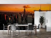 3D Architecture City Sunset Sky Wall Mural Wallpaper LQH 105- Jess Art Decoration