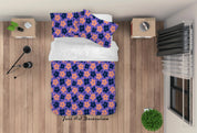3D Hand Drawn Purple Floral Quilt Cover Set Bedding Set Duvet Cover Pillowcases 47- Jess Art Decoration