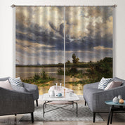 3D Sky Coast Nature Landscape Curtains and Drapes LQH 145- Jess Art Decoration
