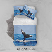 3D Nature Animal Whale Tail Quilt Cover Set Bedding Set Duvet Cover Pillowcases WJ 6301- Jess Art Decoration
