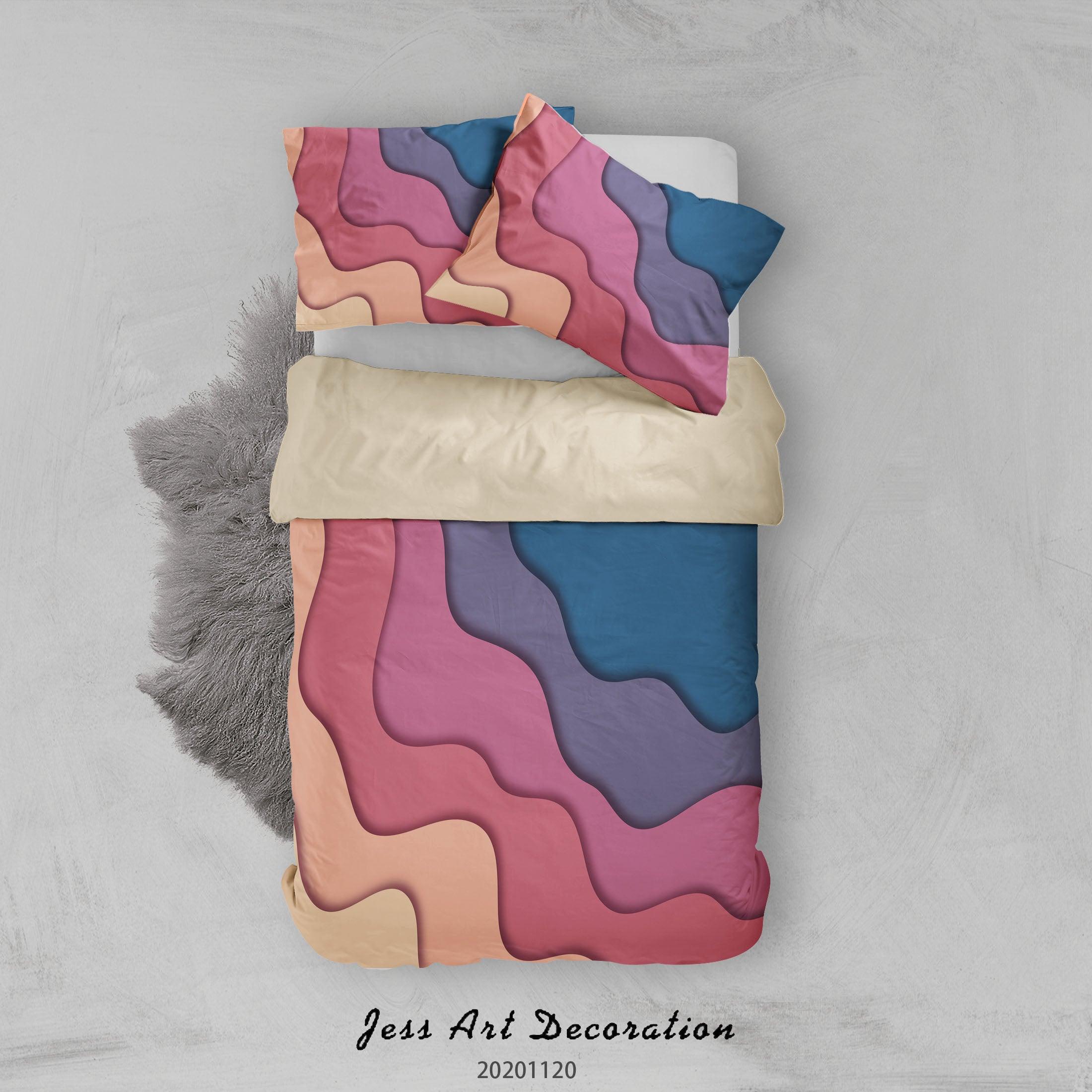 3D Abstract Colorful Quilt Cover Set Bedding Set Duvet Cover Pillowcases LXL- Jess Art Decoration