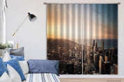 3D Sunset Sky City Architecture Curtains and Drapes LQH 120- Jess Art Decoration
