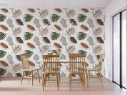 3D Abstract Tropical Leaves Pattern Wall Mural Wallpaper GD 4621- Jess Art Decoration