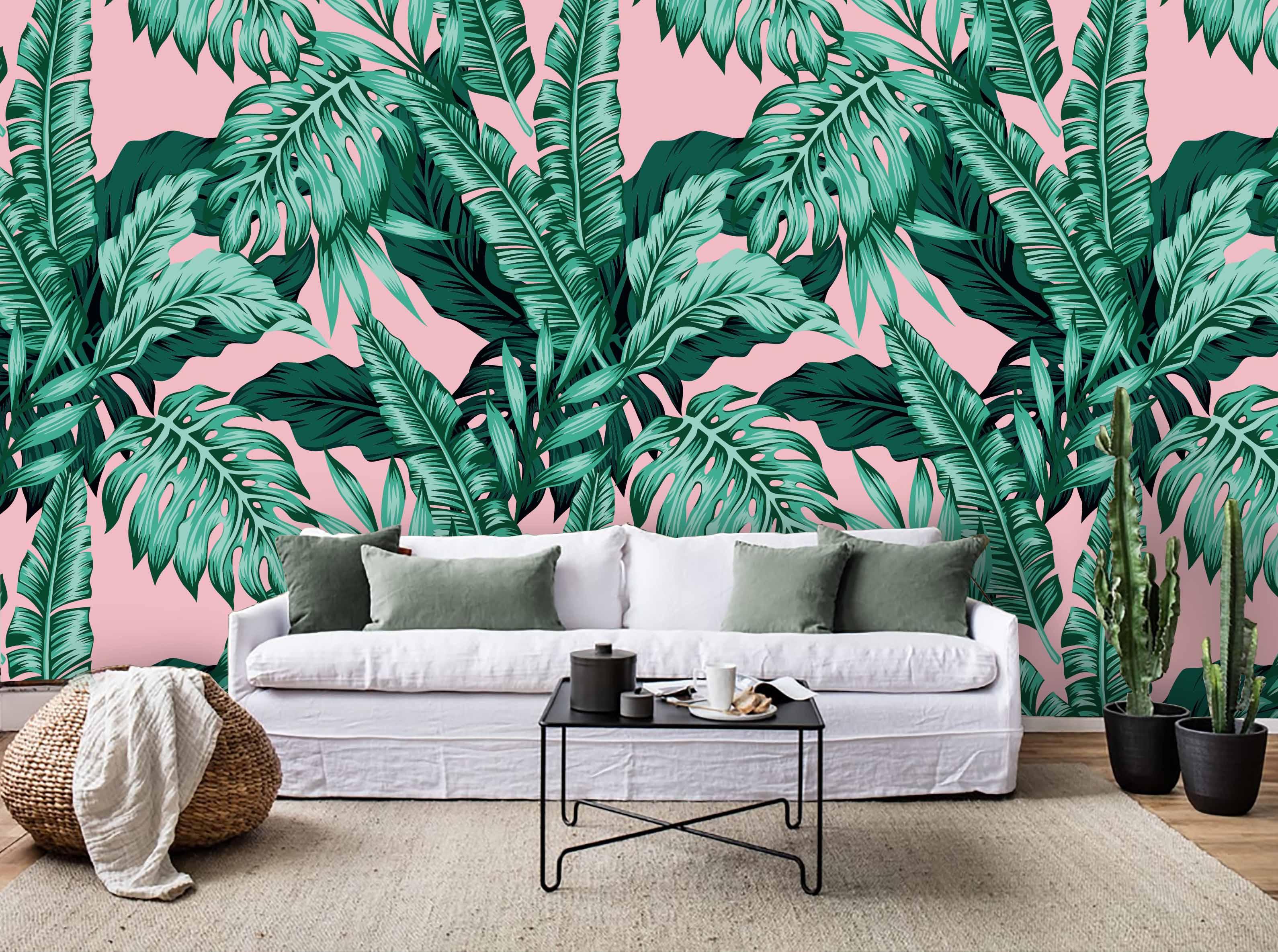 3D Tropical Green Leaves Wall Mural Wallpaper 66- Jess Art Decoration