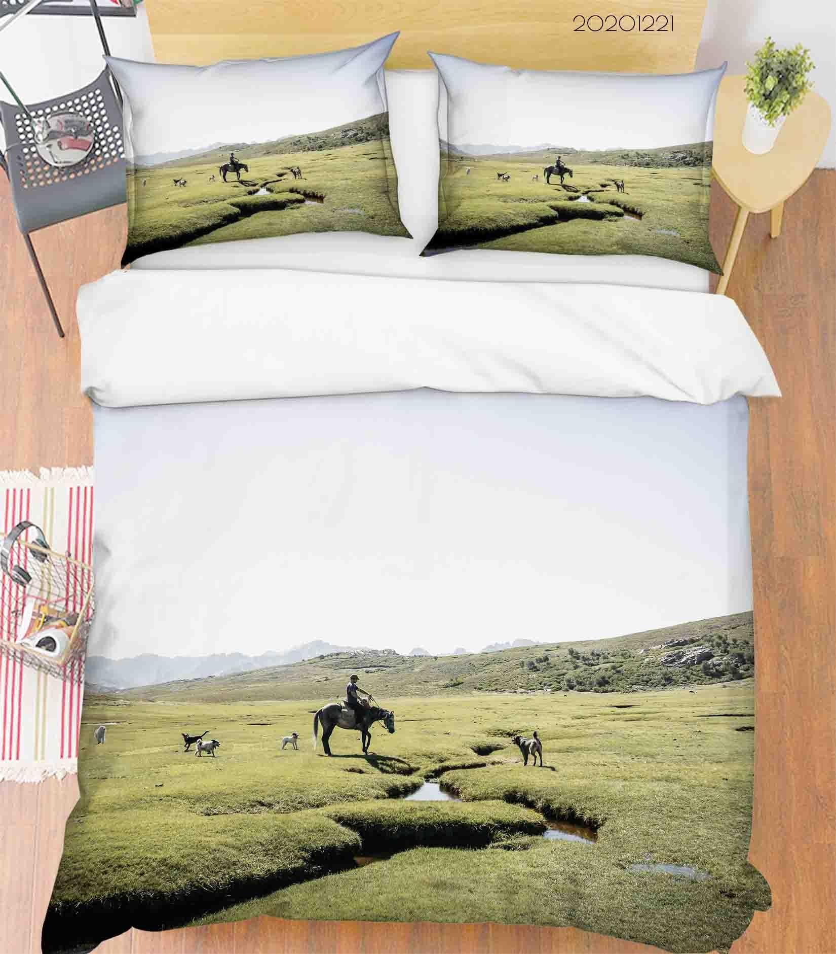 3D Ranch Forest Horse Quilt Cover Set Bedding Set Duvet Cover Pillowcases 227 LQH- Jess Art Decoration