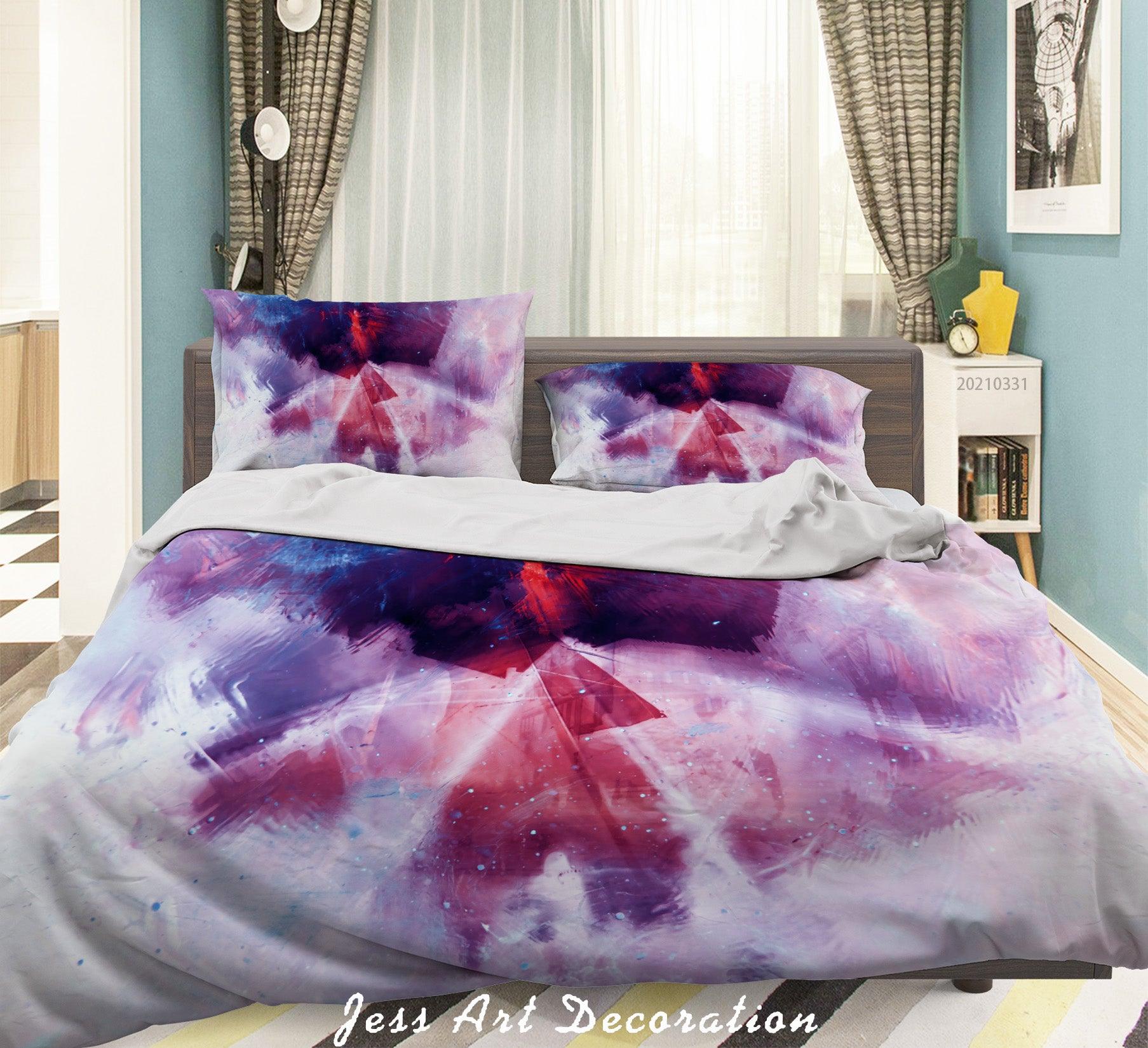 3D Watercolor Color Graffiti Quilt Cover Set Bedding Set Duvet Cover Pillowcases 232- Jess Art Decoration