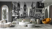 3D City Building Black White Photo Wall Mural WallpaperSWW5142- Jess Art Decoration