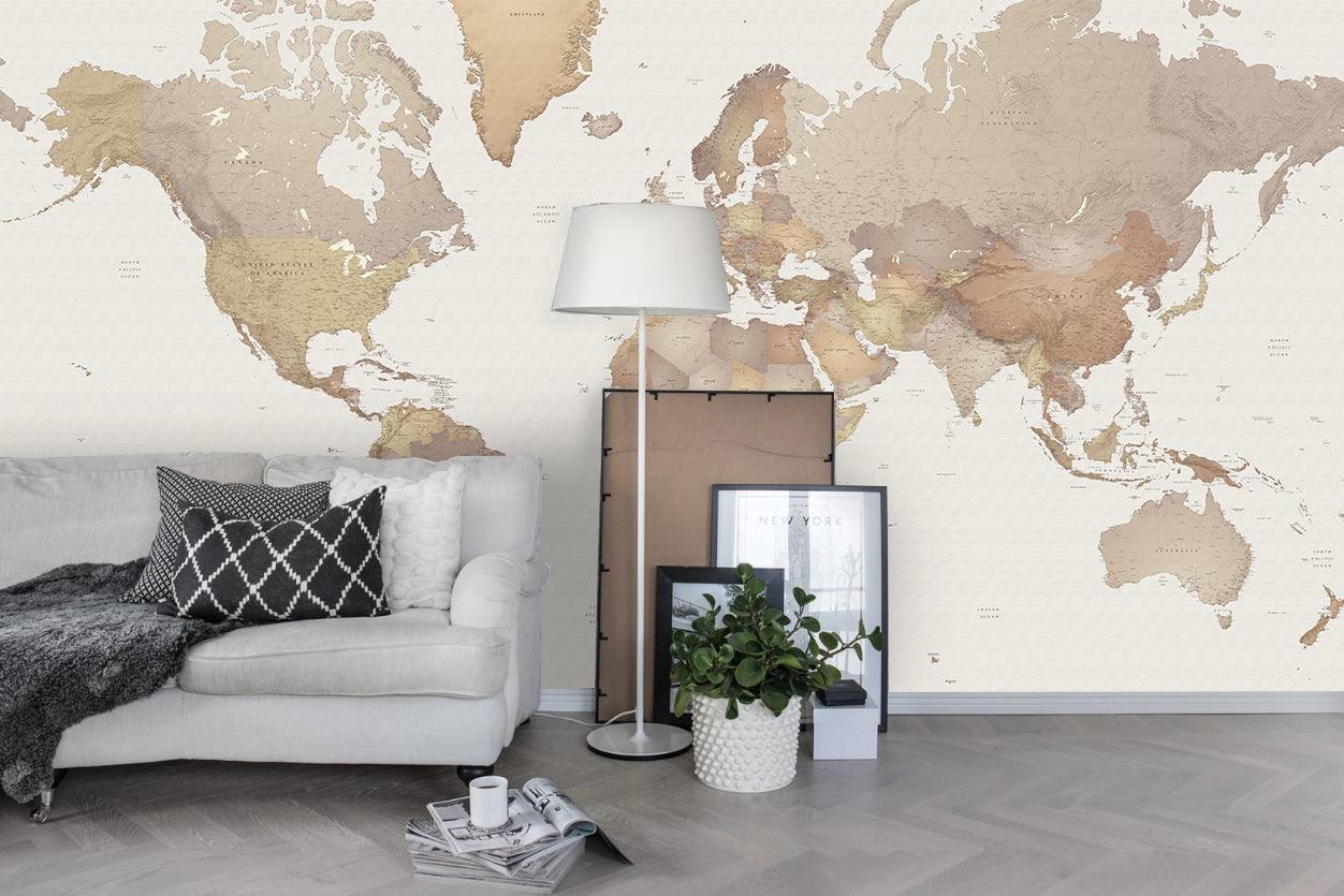 3D retro world map wall mural wallpaper 59- Jess Art Decoration