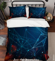 3D Abstract Geometry Line Quilt Cover Set Bedding Set Duvet Cover Pillowcases 144- Jess Art Decoration