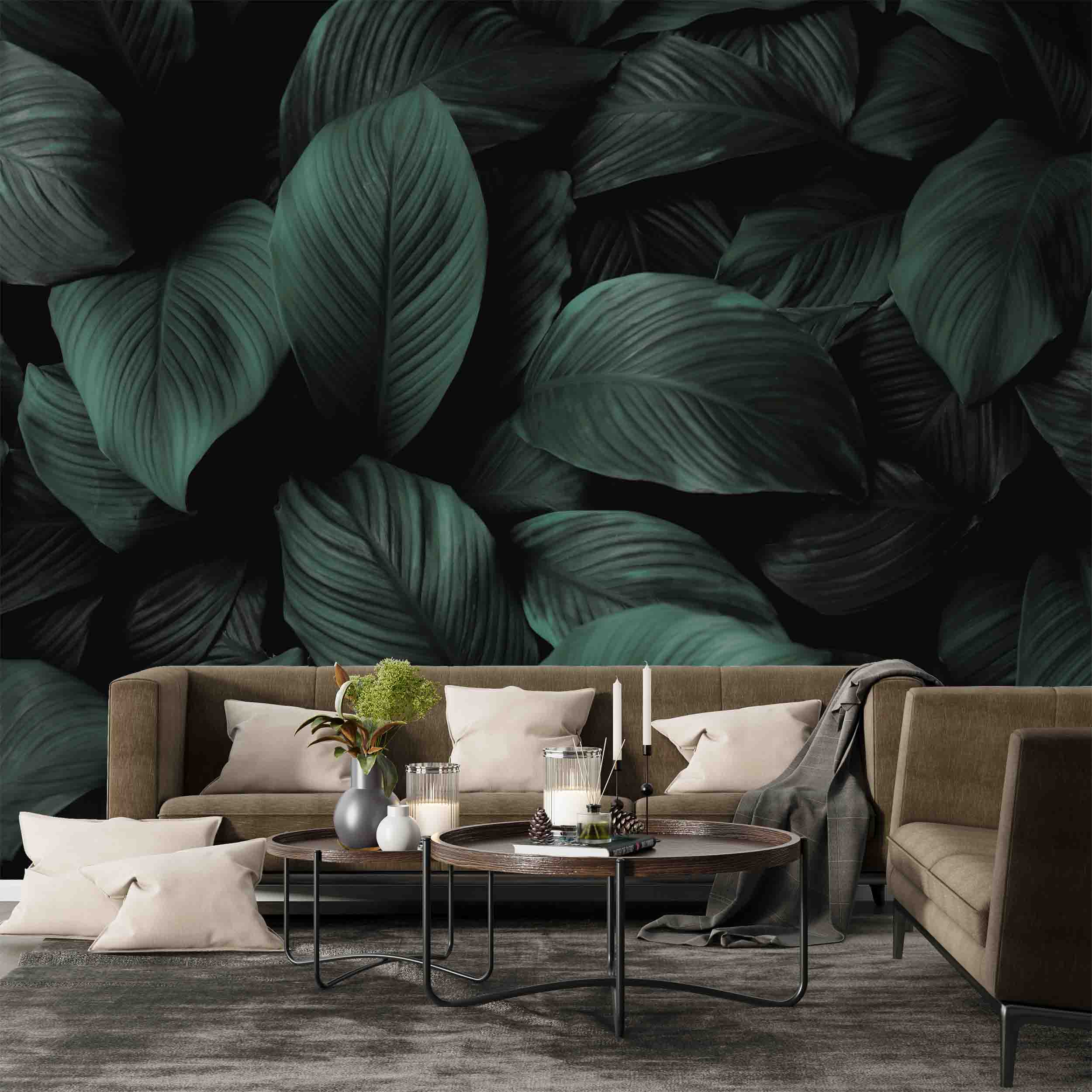 3D Leaves Reality Photo Green Plant Wall Mural Wallpaper JN 4- Jess Art Decoration