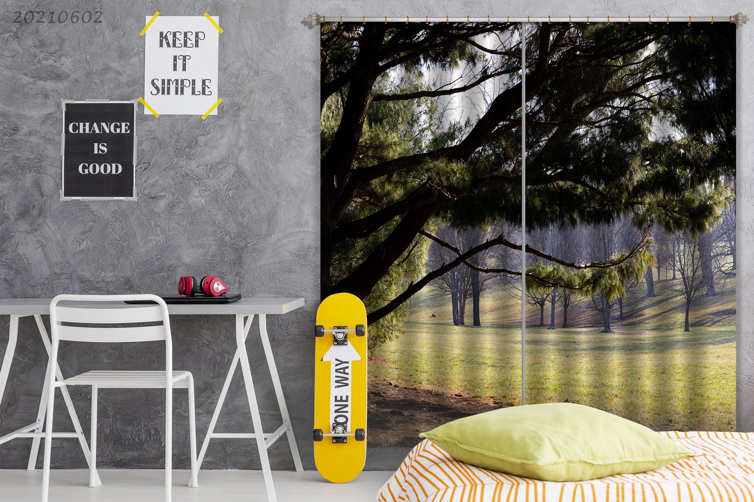 3D Pastoral Woods Meadow Curtains and Drapes GD 623- Jess Art Decoration