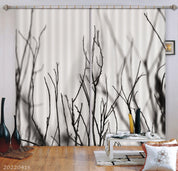 3D Black Branch Cloudy Curtains and Drapes GD 4553- Jess Art Decoration