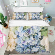 3D Color Hydrangea Quilt Cover Set Bedding Set Duvet Cover Pillowcases 211- Jess Art Decoration