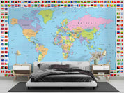 3D Country World Map Wall Mural Wallpaper LXL 667- Jess Art Decoration