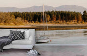 3D Mountain Forest Lake Landscape Wall Mural Wallpaper LQH 20- Jess Art Decoration