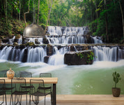 3D Waterfall Forest National Park Thailand Wall Mural Wallpaper GD 2133- Jess Art Decoration