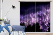 3D Wood Sky Dark Cloud Lightning Curtains and Drapes GD 2665- Jess Art Decoration