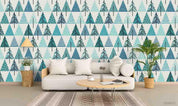 3D Green Triangle Pine Wall Mural Wallpaper A202 LQH- Jess Art Decoration