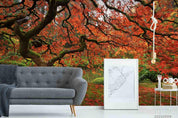 3D Autumn Red Maple Forest Wall Mural Wallpaper SWW3926- Jess Art Decoration
