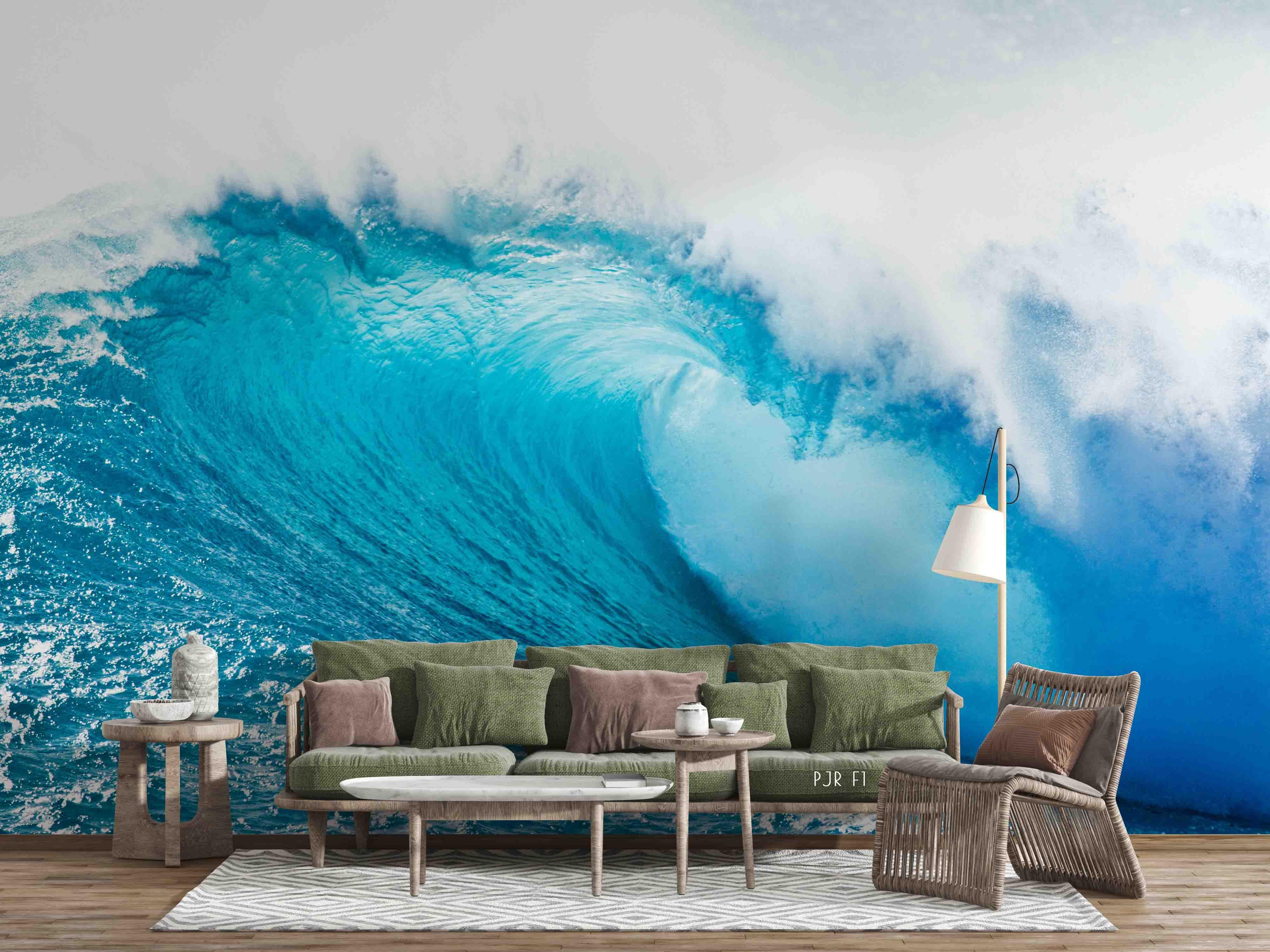 3D Landscape Wave Spindrift Wall Mural Wallpaper WJ 2087- Jess Art Decoration