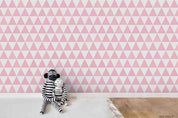 3D Pink Geometric Triangle Wall Mural Wallpaper LQH 34- Jess Art Decoration