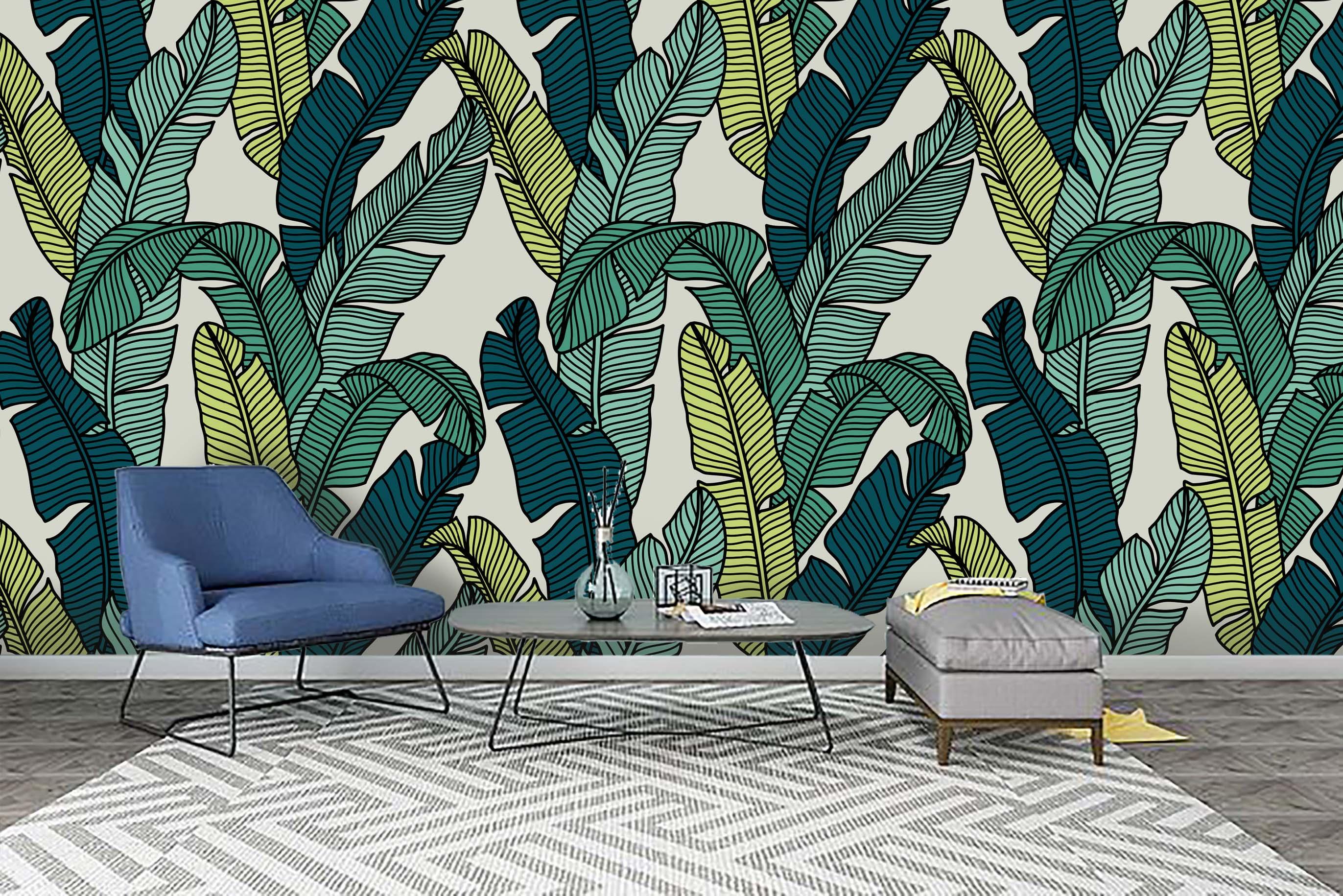 3D Green Leaves Wall Mural Wallpaper 63- Jess Art Decoration