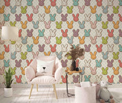 3D Hand Drawn Animal Rabbit Wall Mural Wallpaper LQH 125- Jess Art Decoration
