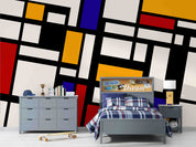 3D Retro Style Colorful Square Background Wall Mural Wallpaper GD 1138- Jess Art Decoration