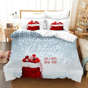 3D Cartoon Christmas Quilt Cover Set Bedding Set Duvet Cover Pillowcases WJ 1642- Jess Art Decoration