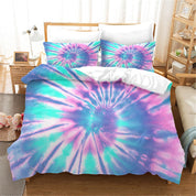 3D Color Tie Dye Quilt Cover Set Bedding Set Duvet Cover Pillowcases 102- Jess Art Decoration