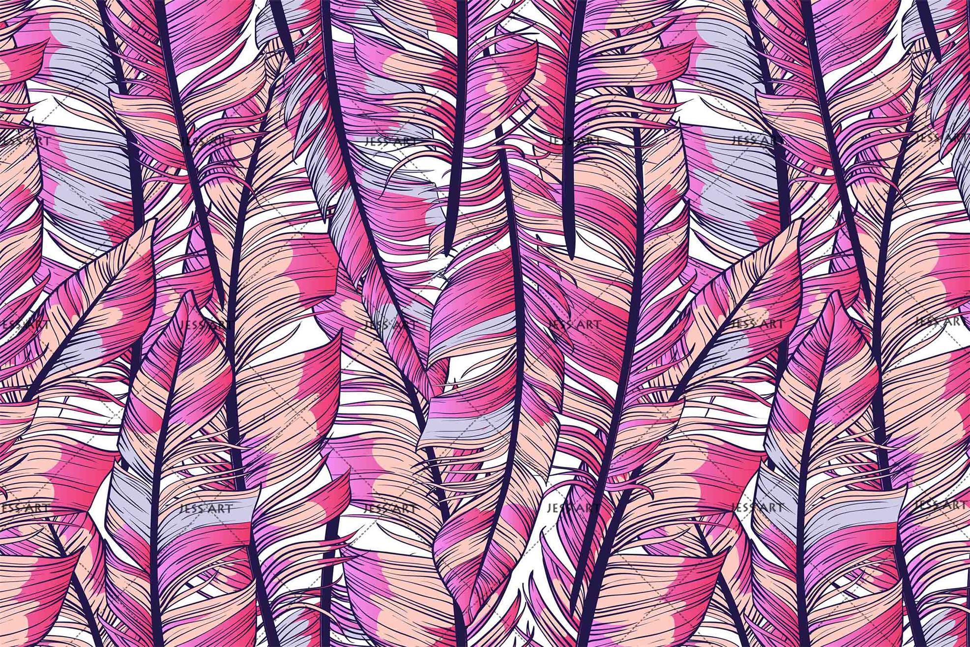 3D Hand Drawn Purple Feather Wall Mural Wallpaper 9 LQH- Jess Art Decoration