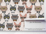 3D Glasses Cat Kitty Wall Mural Wallpaper SF116- Jess Art Decoration