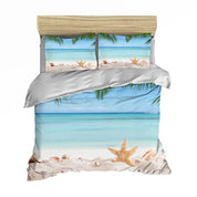 3D Blue Sea Beach Starfish Quilt Cover Set Bedding Set Pillowcases 45- Jess Art Decoration
